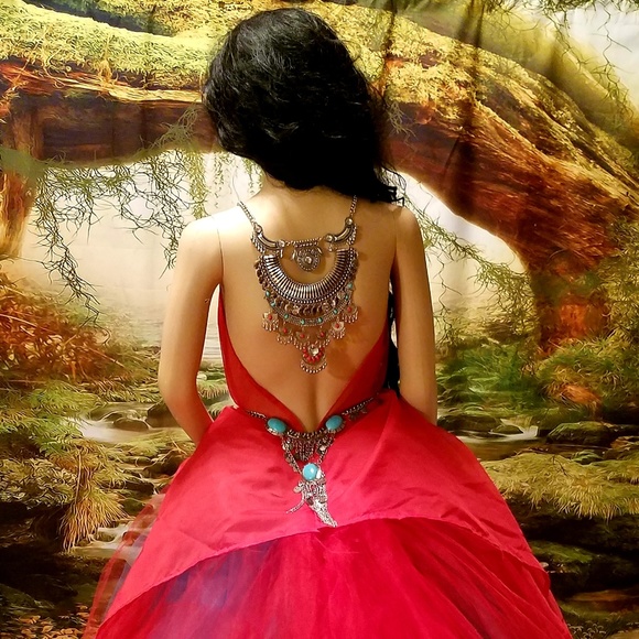 RAVEN Indian Tribal Inspired Boho Bridal Wedding Ballgown
